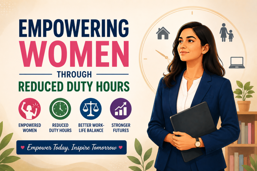 Empowering women through reduced duty hours for professional development in higher education institutions  :  ensuring equal pay, family- welfare  and work-life balance for female faculty